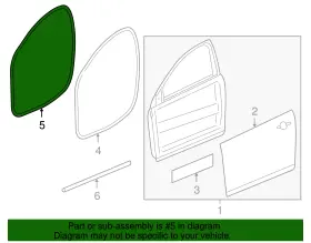 95440405 Gm Genuine Driver Side Front Door Weatherstrip #2