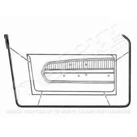 3021-425-67p Goodmark Door Seal Front 1967-1968 Ford Mustang