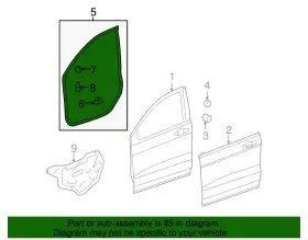 72310-sxs-a02 Honda Genuine Door Weather-strip #2
