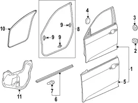 72310-t56-a11 Honda Genuine Door Weather-strip