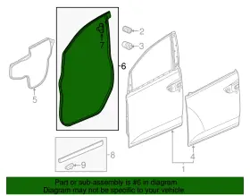 72310-tk8-a02 Honda Genuine Door Weather-strip #2