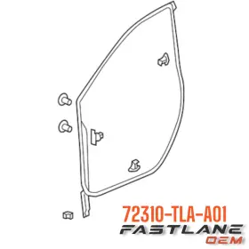 72310-tla-a01 Honda 2017-2020 Cr-v Front Right Door Weatherstrip New Oem #3