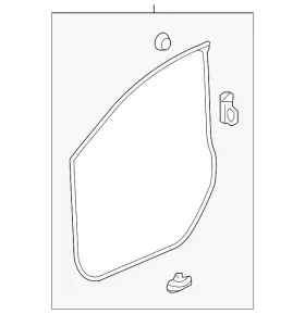 72310-tr3-a01 Honda Genuine Door Weather-strip