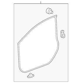 72310-ts8-a01 Honda Genuine Door Weather-strip
