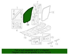72315-sza-a11 Honda Genuine Door Seal #2