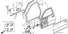 72326-sv2-003 Honda Genuine Weatherstrip Front Lower