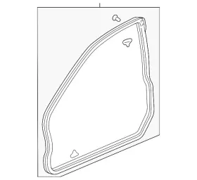 72350-s5a-003 Honda Genuine 2001-2003 Civic - Weatherstrip L Front Door