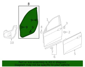 72350-t20-a01 Honda Genuine Door Weather-strip #2
