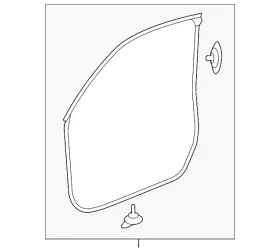 72350-t3l-a01 Honda Genuine Door Weather-strip