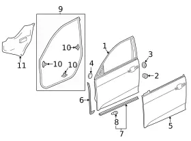72350-tba-a01 Honda Genuine Weatherstrip L Front Door #2