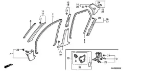 72355-sv4-a02za Honda Genuine Seal L Front Door Opening G38l Jade Green