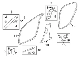 72355-tva-a01 Honda Genuine Seal L Front Door Opening #2