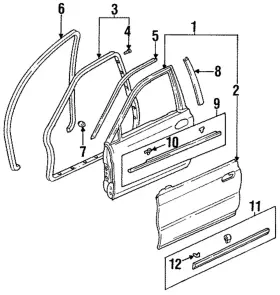 72365-sv4-013 Honda Genuine 1994-1997 Accord - Upper Weather-strip 72365-sv4-013 Honda Genuine 1994-1997 Accord - Upper Weather-strip