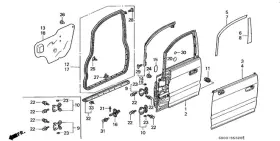 Honda 72365-sx0-003 Genuine Sub-seal L Front Door