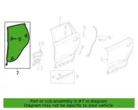 72810-tya-a01 Honda Right Door Weather Strip For 22-24 Acura Mdx New Genuine