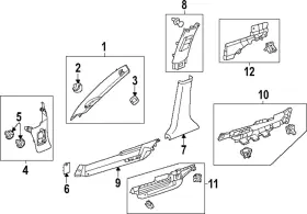 72815-t90-a01 Honda Genuine Door Weather-strip