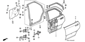 72825-sv4-013 Honda Genuine Sub-seal R Rear Door