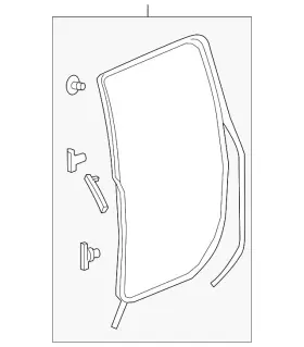 72850-t6z-a01 Honda Genuine Door Weather-strip