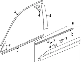 75317-3a0-a01 Honda Genuine Body Side Molding Seal Strip 75317-3a0-a01 Honda Genuine Body Side Molding Seal Strip