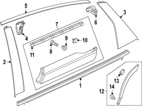 75318-3a0-a01 Honda Genuine Body Side Molding Seal Strip