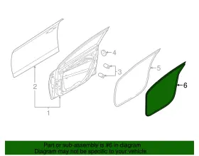 82110-f2000-4x Hyundai Genuine Door Seal #2