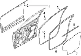 82130-be000 Hyundai Genuine Door Weather-strip