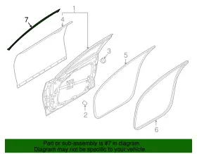 82150-b1000 Hyundai Genuine Upper Weather-strip #2
