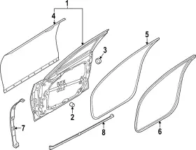 821b0-t1000 Hyundai Genuine Front Weather-strip