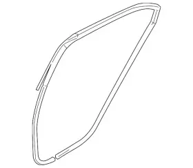 83130-3s000 Hyundai Genuine Left Rear Door Weather-strip
