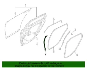 83155-b1000 Hyundai Genuine Front Weather-strip #2