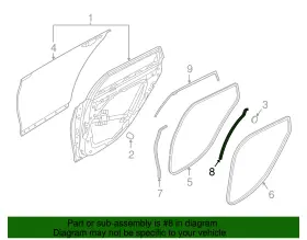 83185-b1000 Hyundai Genuine Door Shell Seal #2