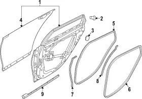 831b0-t4000 Hyundai Genuine Front Weather-strip
