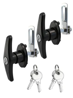 Us4-fc26413rl-z Jamgoer Truck Cap Camper Shell T-handle Lock Replacement Kit Keyed Black