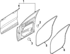 82110-dw000 Kia Genuine Weather-strip On Body