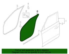 82120-b2000 Kia Genuine Weather-strip On Body #2