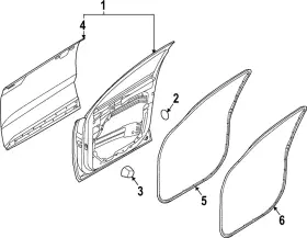 82120-p1000 Kia Genuine Weather-strip On Body