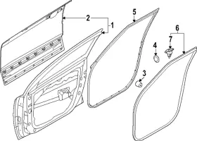 82140-at000 Kia Genuine Door Weather-strip