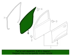 82140-d9000 Kia Genuine Door Weather-strip #2