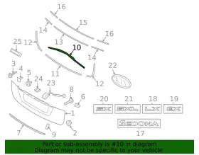 87313-a9000 Kia Genuine Liftgate Sealing Pad B Panel Ml Upper 2015-2021 Sedona 87313-a9000 Kia Genuine Liftgate Sealing Pad B Panel Ml Upper 2015-2021 Sedona