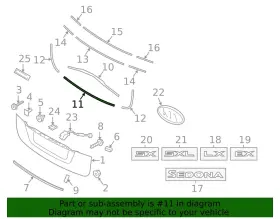 87313-a9020 Kia Genuine Liftgate Sealing Pad B Panel Ml Lower 2015-2021 Sedona 87313-a9020 Kia Genuine Liftgate Sealing Pad B Panel Ml Lower 2015-2021 Sedona