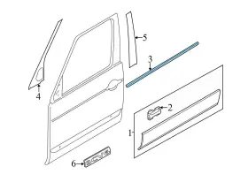 Cge000492 Land Rover 10-16 Lr4 Hse L319 - Front Left Exterior Door Window Slot Seal / Trim #3