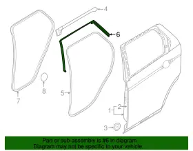 Lr058560 Land-rover Genuine Upper Weather-strip #2