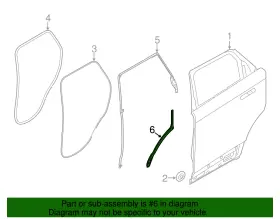 Lr136826 Land-rover Genuine Door Seal #2
