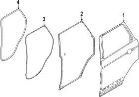 Lr176634 Land-rover Genuine Door Shell Seal