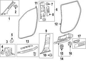 Lexus 62312-0e140 Genuine Surround Weather-strip