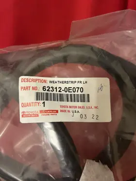 623120e070 Lexus Oem 2016-2022 Rx350 Rx450h Front Left Side Door Body Weatherstrip Seal #2