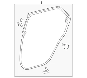 67871-0e070 Lexus Genuine Door Weather-strip