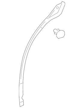 67873-76030 Lexus Genuine Lower Weather-strip
