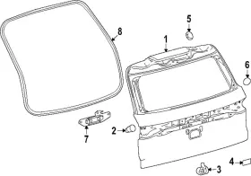 67881-0e151 Lexus Genuine Body Weather-strip