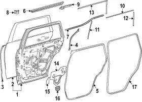 67895-60070 Lexus Genuine Front Weather-strip